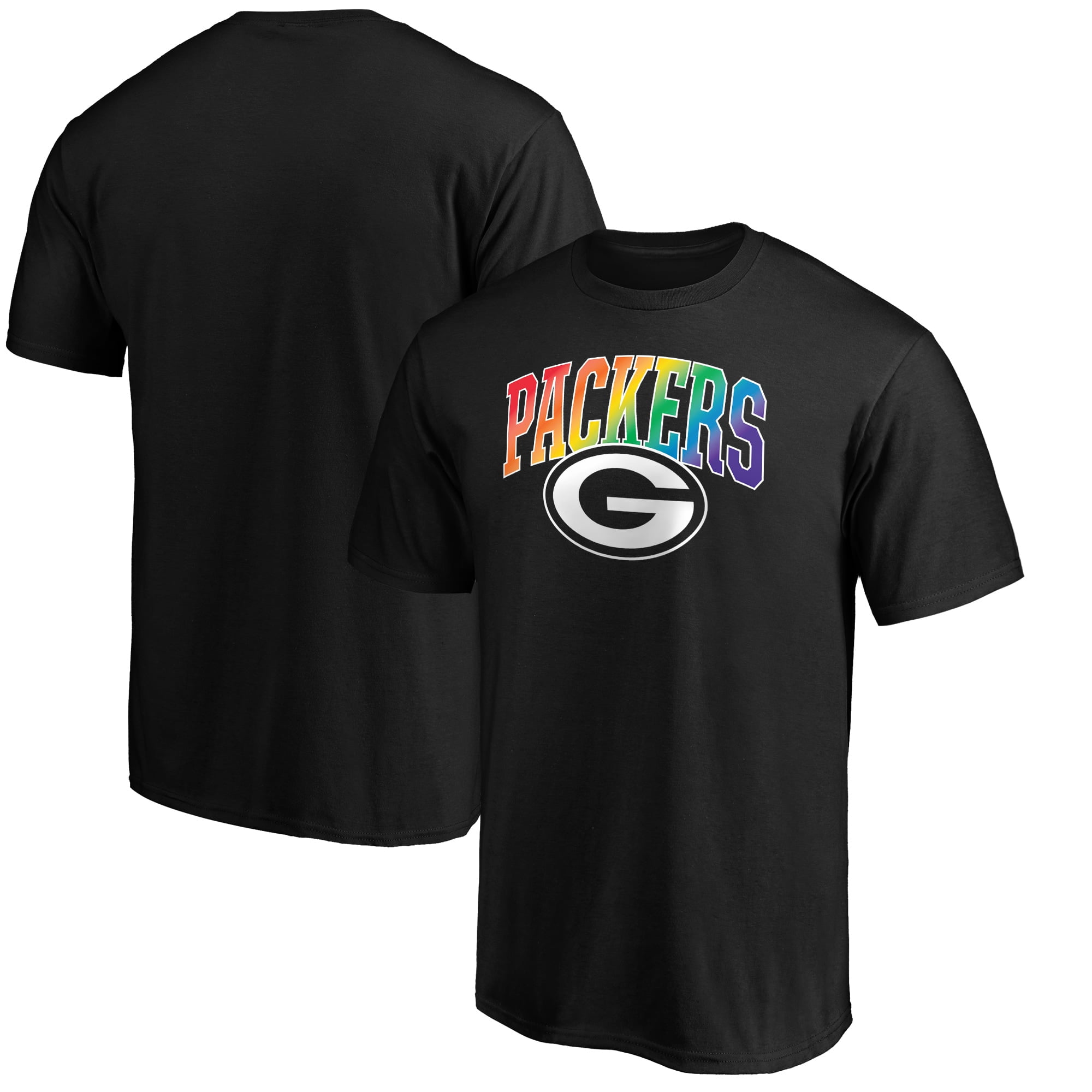 Men's Black Green Bay Packers Pride Logo T-Shirt