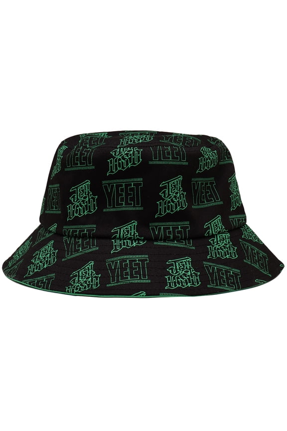 Men's Black/Green Jey Uso Bucket Hat