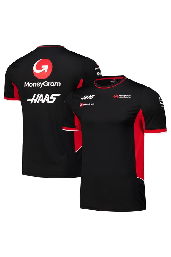 Men's Black Haas F1 Team Fitted T-Shirt