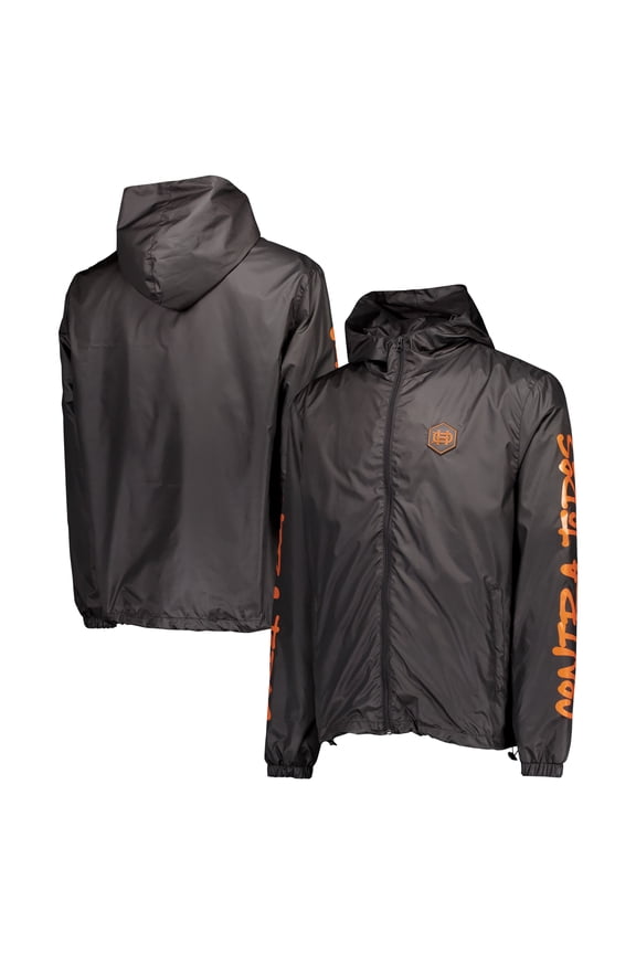 Men's Black Houston Dynamo FC Graffiti Hoodie Full-Zip Windbreaker