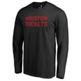 thumbnail image 1 of Men's Black Houston Rockets Alternate Logo Long Sleeve T-Shirt, 1 of 3