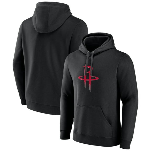 Men's Black Houston Rockets Primary Logo Pullover Hoodie
