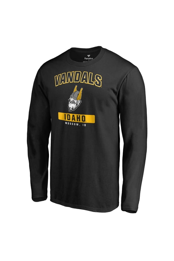 Men's Black Idaho Vandals Campus Icon Long Sleeve T-Shirt