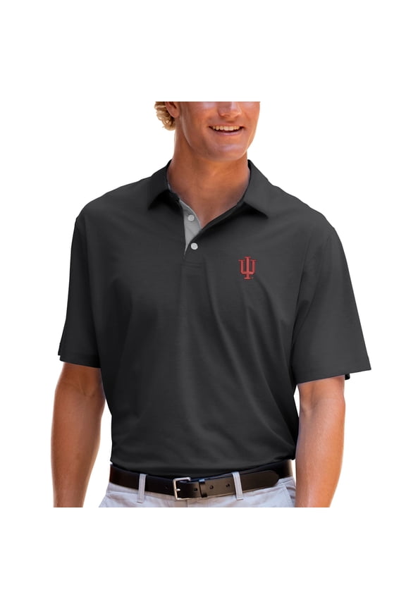 Men's Black Indiana Hoosiers Pro Signature Polo