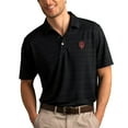 thumbnail image 1 of Men's Black Indiana Hoosiers Vansport Strata Textured Polo, 1 of 1