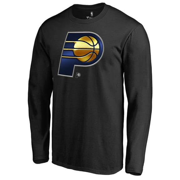 Men's Black Indiana Pacers Midnight Mascot Long Sleeve T-Shirt