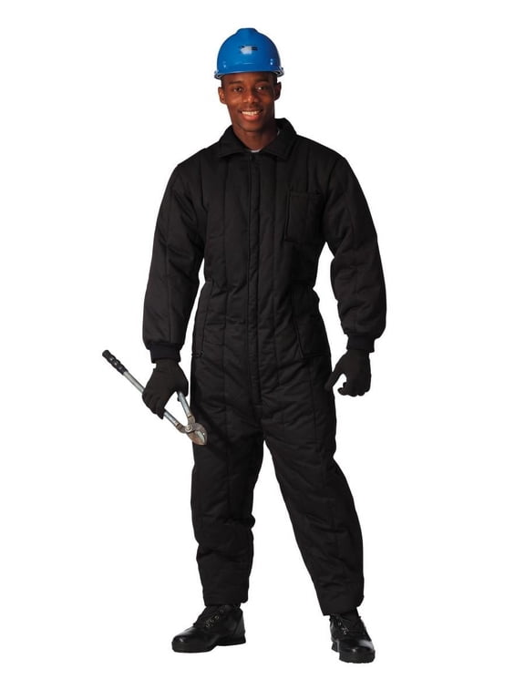Men's Black Insulated Coveralls