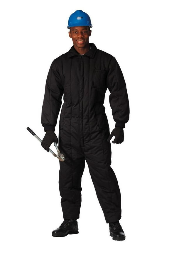 Men's Black Insulated Coveralls