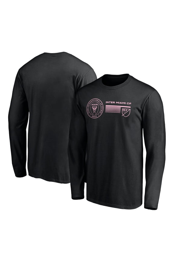 Men's Black Inter Miami CF Delivering Victory Long Sleeve T-Shirt