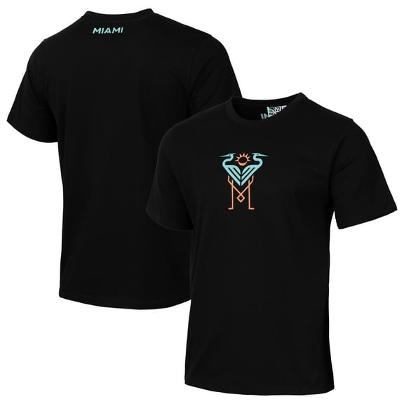 Men's Black Inter Miami CF Heron Heavy Relaxed T-Shirt