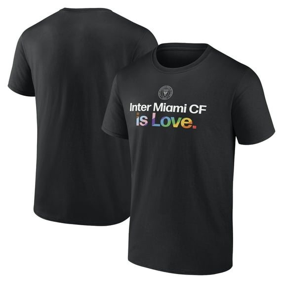 Men's Black Inter Miami CF Team City Pride Logo - T-Shirt