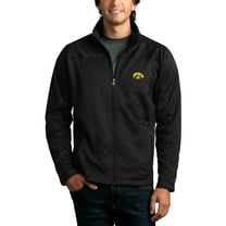 Men's Black Iowa Hawkeyes Brushed Back Micro-Fleece Full-Zip Jacket