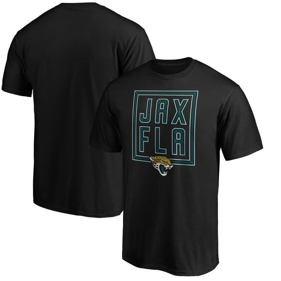 Men's  Black Jacksonville Jaguars Hometown Collection Initial Outline T-Shirt