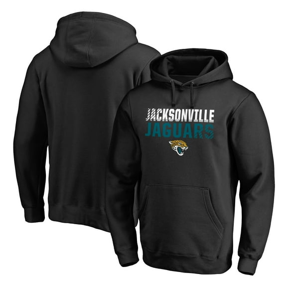 Men's Black Jacksonville Jaguars Iconic Collection Fade Out Pullover Hoodie