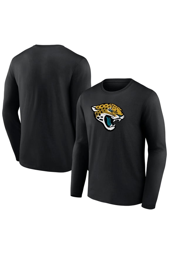 Men's Black Jacksonville Jaguars Primary Team Logo Long Sleeve T-Shirt