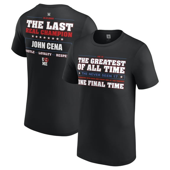 Men's Black John Cena Greatest Of All Time T-Shirt