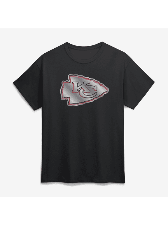 Men's Black Kansas City Chiefs Big & Tall Metallic Mascot T-Shirt