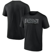 Men's Black Kansas City Chiefs Tonal Logo Block T-Shirt