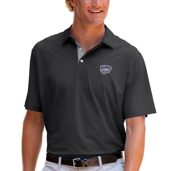 Men's Black Kansas State Wildcats Pro Signature Polo