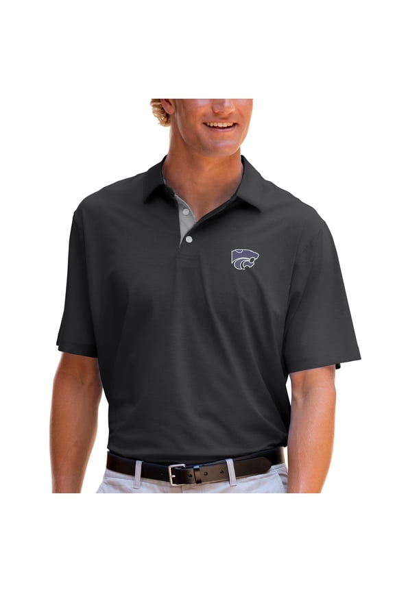 Men's Black Kansas State Wildcats Pro Signature Polo
