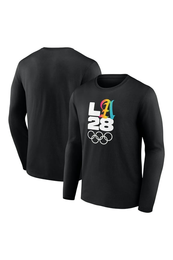 Men's Black LA 2028 Summer Olympics Gradient Long Sleeve T-Shirt
