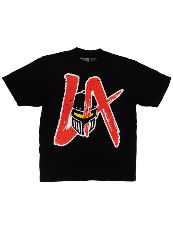 Men's Black LA Knight Big Logo Oversized T-Shirt