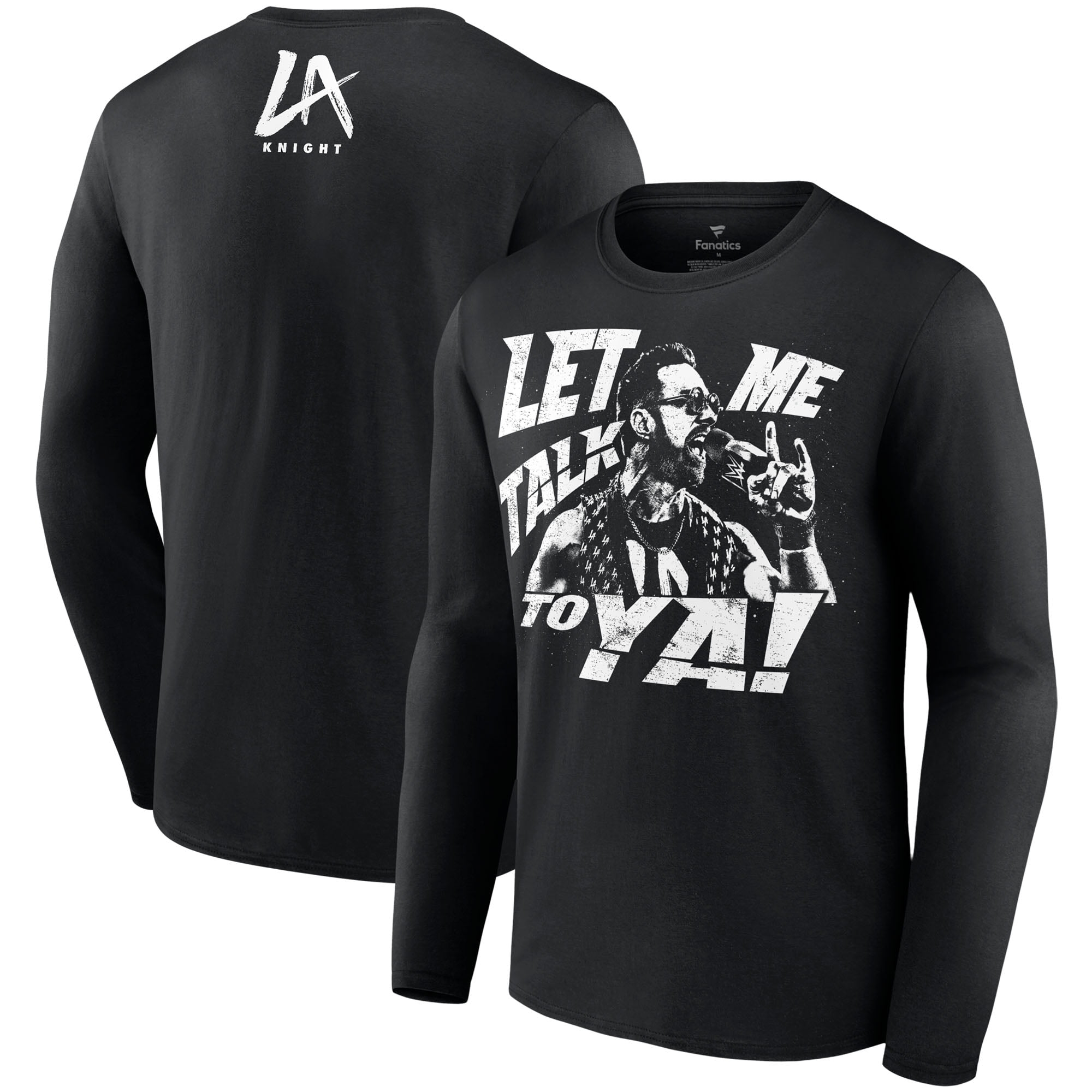 Men's Black LA Knight Let Me Talk To Ya Long Sleeve T-Shirt - Walmart.com