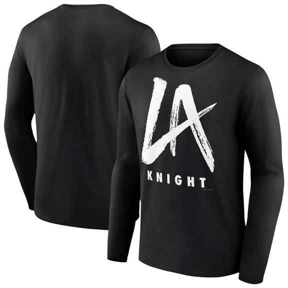 Men's Black LA Knight Logo Long Sleeve T-Shirt