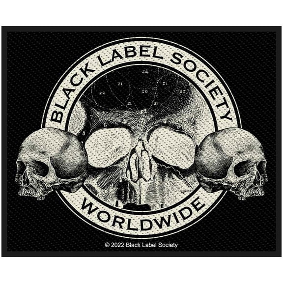 Men's Black Label Society Skulls Woven Patch