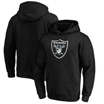 Men's Black Las Vegas Raiders Primary Logo Fitted Pullover Hoodie