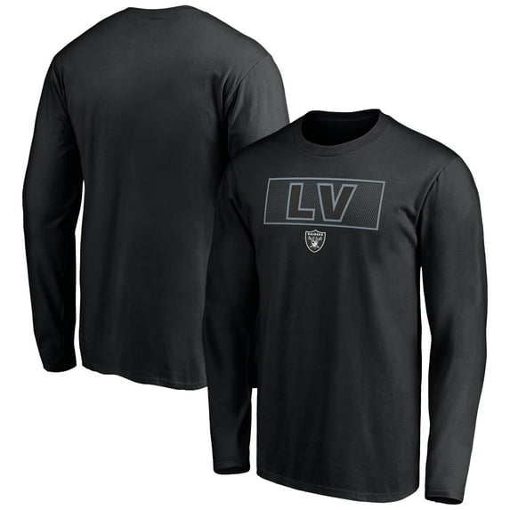 Men's Black Las Vegas Raiders Squad Throwbacks Long Sleeve T-Shirt