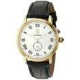 thumbnail image 1 of Men's Black Leather Band Steel Case Flame-Fusion Crystal Quartz White Dial Analog Watch SC0361, 1 of 2