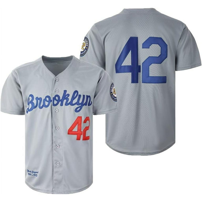 Men s Black Legend Baseball Jersey Number 42 Vintage Embroidered Retro Lightsout Jerseys Shirts Walmart