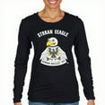 thumbnail image 1 of Men's Black Long Sleeve T-Shirt with Cartoon Eagle Graphic - STRRAN EAGLE, 1 of 5