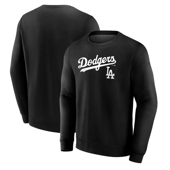 Men's Black Los Angeles Dodgers Team Lockup Sweatshirt