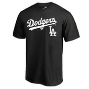 Men's Black Los Angeles Dodgers Team Lockup T-Shirt