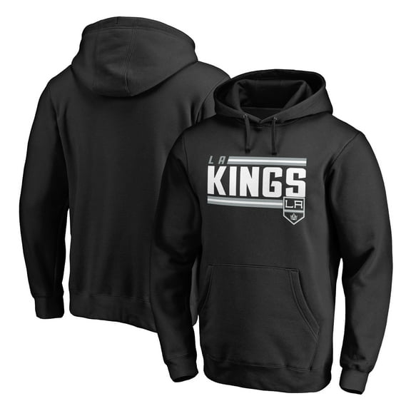 Men's Black Los Angeles Kings Iconic Collection On Side Stripe Pullover Hoodie