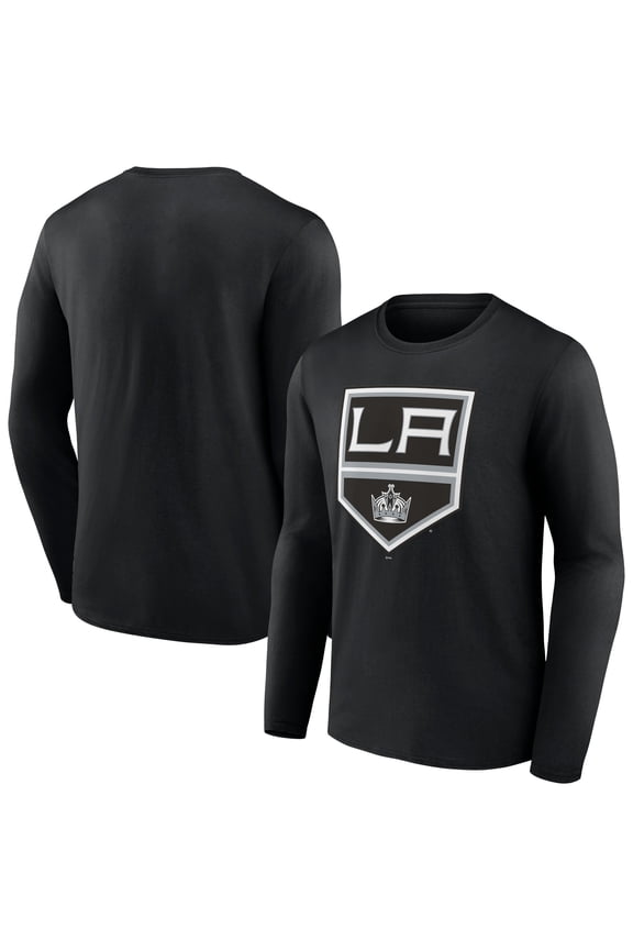 Men's Black Los Angeles Kings Primary Logo Team Long Sleeve T-Shirt