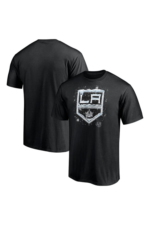 Men's Black Los Angeles Kings Snow Logo T-Shirt
