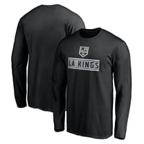 Men's Black Los Angeles Kings Team Arch Knockout Long Sleeve T-Shirt