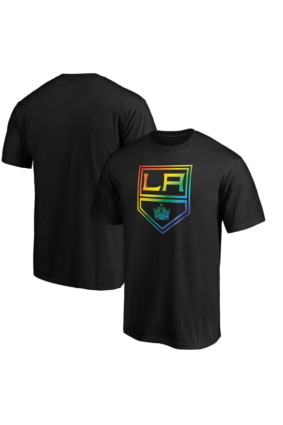Men's Black Los Angeles Kings Team Pride Logo T-Shirt