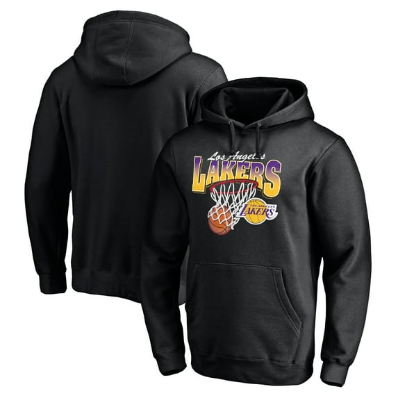 Men's Black Los Angeles Lakers Balanced Floor Pullover Hoodie