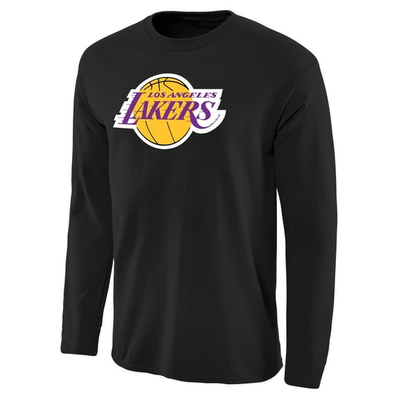 Men's Black Los Angeles Lakers Primary Logo II Long Sleeve T-Shirt