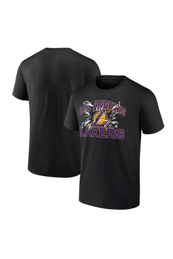 Men's Black Los Angeles Lakers Shattered T-Shirt
