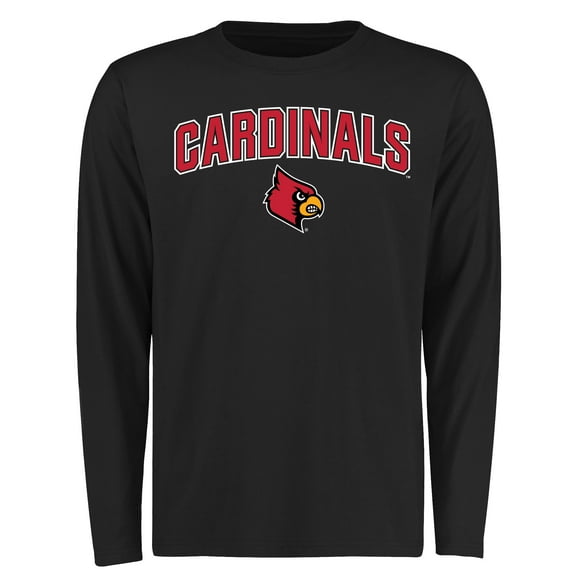 Men's Black Louisville Cardinals Proud Mascot Long Sleeve T-Shirt