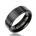 thumbnail image 1 of Men's Black Lovers Titanium Wedding Band Ring, 1 of 1