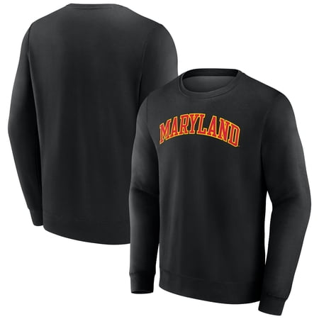 Men's Black Maryland Terrapins Short Name Fleece Pullover Sweatshirt