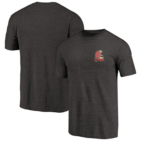 Men's Black Maryland Terrapins Vintage Left Chest Distressed Tri-Blend T-Shirt