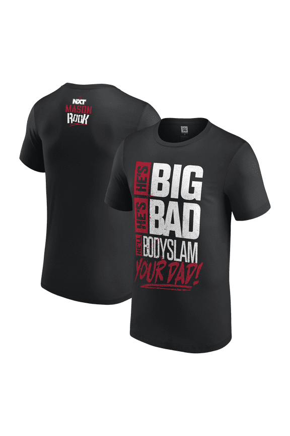 Men's Black Mason Rook Big Bad Bodyslam Your Dad T-Shirt