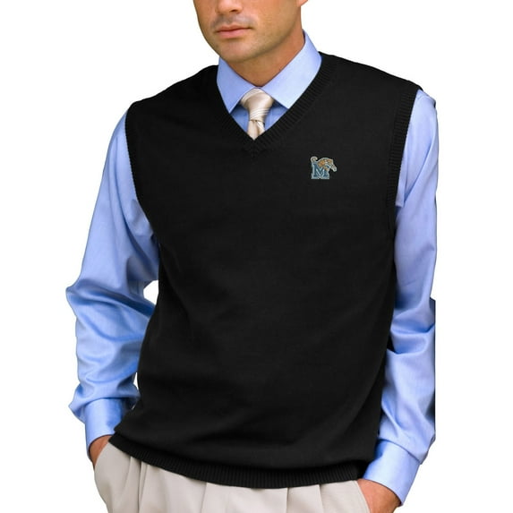 Men's Black Memphis Tigers Milano Knit Sweater Vest